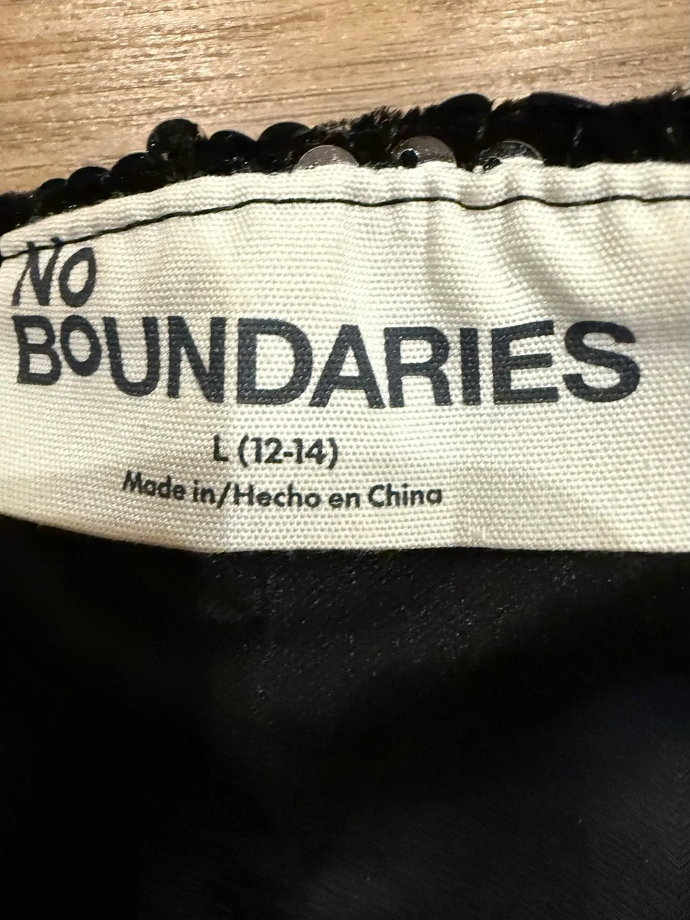 No Boundaries Black Sequin Flare Pants Size L - Picture 5 of 8
